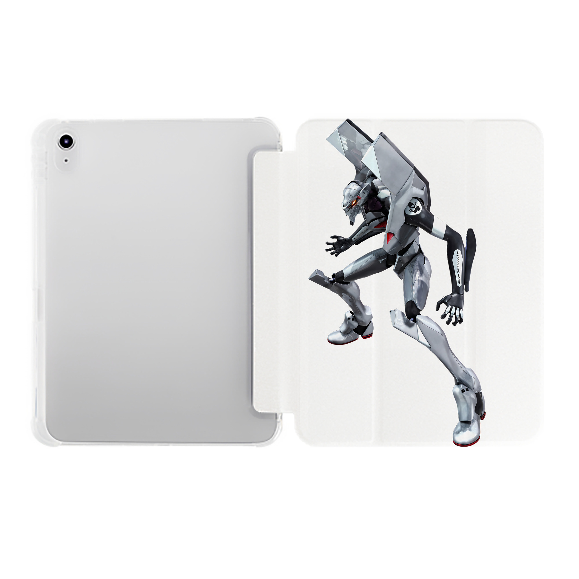 （画像用） EVA 新世紀エヴァンゲリオン IPad ケース ペン収納付き 三つ折りスタンド PUレザー×シリコン 対応機種9.5/10.5/10.9インチ